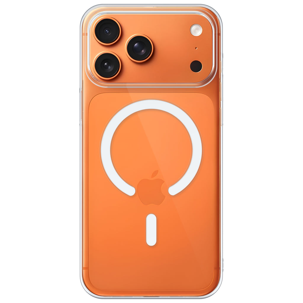 Image of iPhone 17 Pro Max Anti-Yellow Transparent Back Cover | Shockproof | Slim Fit | MagSafe Design Print