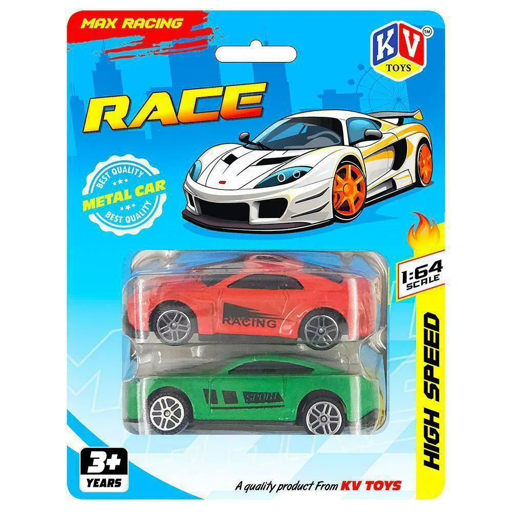 Image of K.V. Impex Metal Car Toys (Set of 2) – Durable Miniature Cars | Assorted Design & Colour