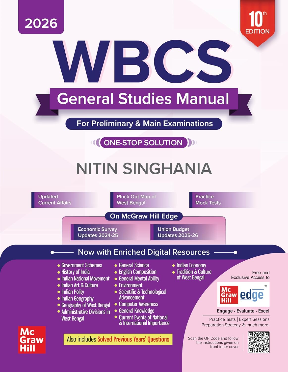 Image of WBCS General Studies Manual (English) – 10th Edition (2025–26) by Nitin Singhania (IAS)