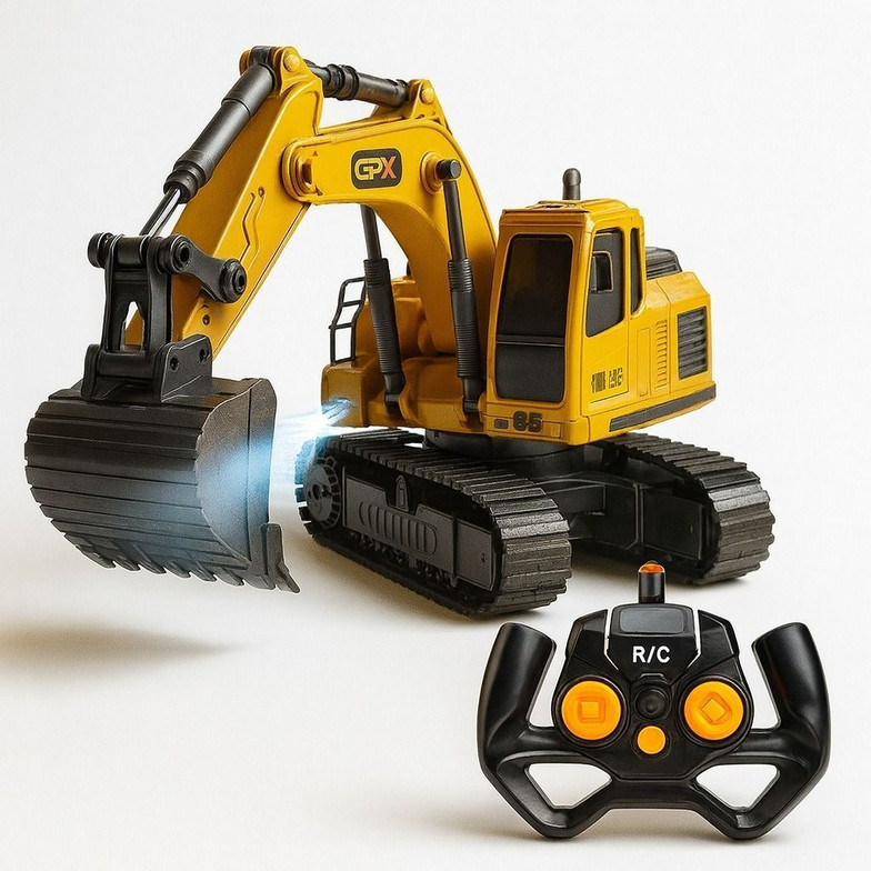 Image of Remote Controls Rechargable JCB Excavators Toys for Kids | Construction Model Yellow