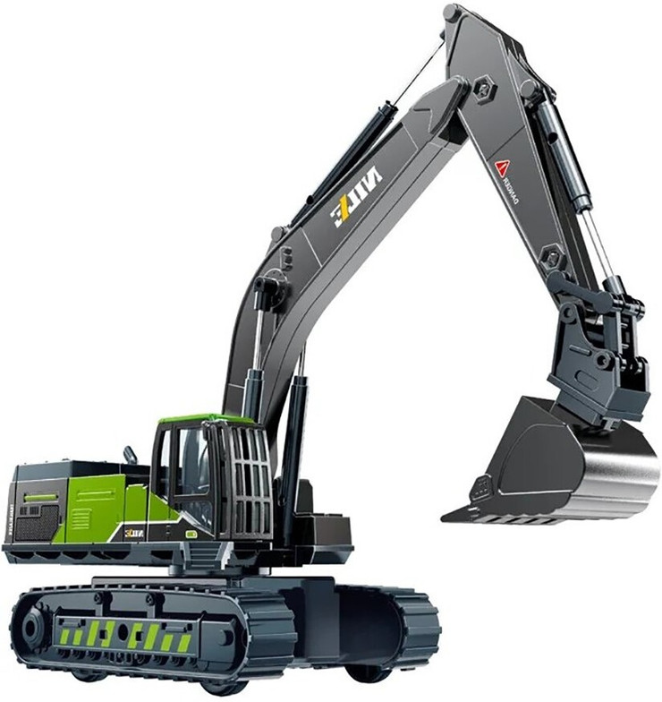 Image of Long Crane Excavator Construction Trucks Rotate by 360 Degree JCB Toy Loader