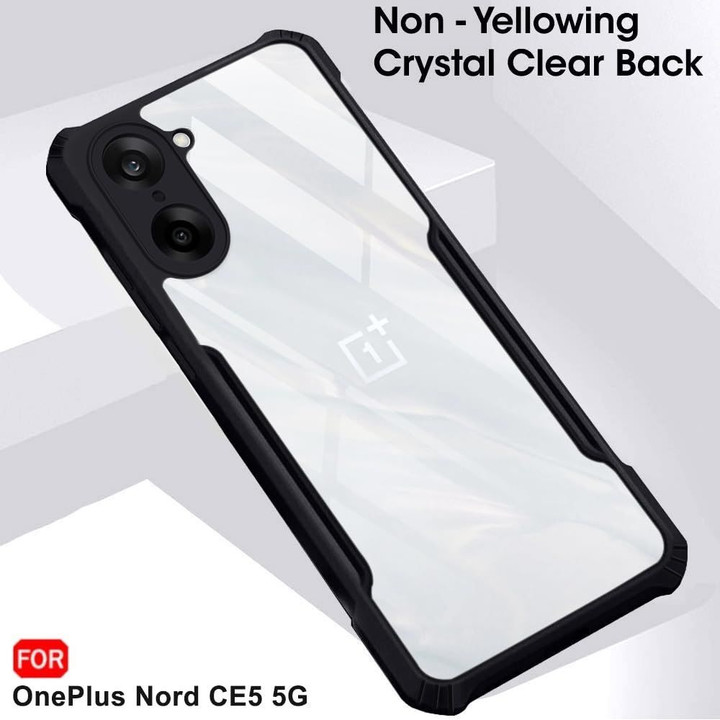 Image of Back Cover for OnePlus Nord CE 5 5G – Black Grip Case (Shockproof & Slim Design)